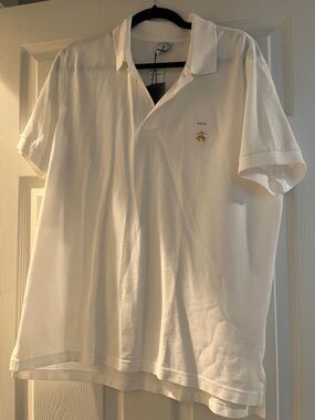 Brooks Brothers slim fit white polo, size large